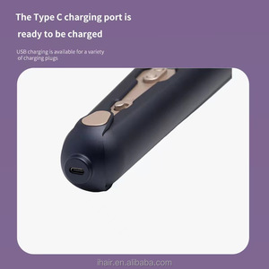 USB Rechargeable 2-in-1 Travel Iron Curler Portable Ceramic-Coated <strong>Mini</strong> <strong>Hair</strong> <strong>Straightener</strong> LCD Titanium for Household Hotel Use - Product Image 5