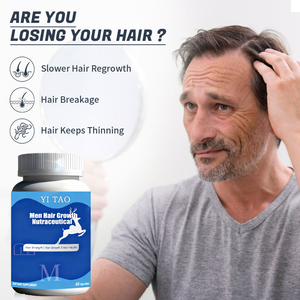 Ventes d'étiquettes personnalisées. Complément vitaminique pour la croissance des cheveux des hommes. 60 capsules. Équilibre la croissance des cheveux chez l'adulte. - Product Image 2