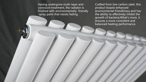 <span class=keywords><strong>Radiateur</strong></span> rectangulaire en acier inoxydable peu encombrant au design moderne pour applications de chauffage dans les petits appartements, les hôpitaux et les écoles - Product Image 2