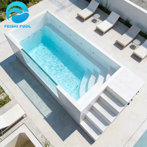 Custom Acrylic Thick Glass Window Fiberglass Wooden Garden House Backyard Above Ground Swimming <b>Pool</b> Outdoor Acrylic Frame <b>Pool</b> - Product Image 3