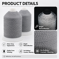 Fil réfléchissant pour tricot, crochet, bonnets, écharpes, sacs – Fil réfléchissant haute visibilité en polyester – Fournisseur en gros