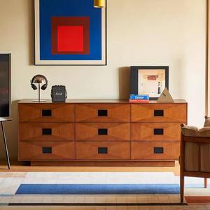 Cómoda Modular Vintage de Estilo Retro Francés, Mueble de Madera Maciza con Cajones, Aparador de Almacenamiento para Dormitorio, Mueble para Sala de Estar - Product Image 1