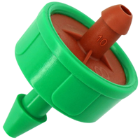 Geweldige irrigatie 2 GPH drukcompenserende verstelbare druppelirrigatie-emitters constante stroom 1/4 inch slang 50-pack plastic