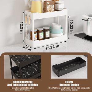 Hot Selling Kitchen Organizer Multi-layer Kitchen Organizer Bathroom Gap Holder Removable Rack Kitchen <b>Narrow</b> <b>Storage</b> Racks - Product Image 4