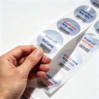 Étiquettes adhésives personnalisées imprimées recto-verso en papier imperméable découpées à la forme ronde pour marquage de produits en carton, résistantes