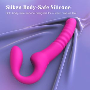 Vibratore a Doppia Testa per Lesbiche, Super Potente, Retrattile, Telecomandato Wireless, Giocattolo Sessuale Indossabile - Product Image 4