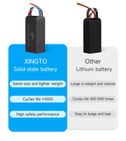 Batterie de drone 3000 kWh 12S 35000 mAh longue portée pour intercepteur humain, hélicoptère et véhicule aérien sans pilote