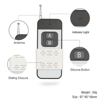 Télécommande universelle de clonage RF sans fil haute puissance longue portée pour ouvre-porte/porte/voiture avec code roulant/fixe