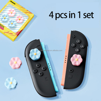 4 en 1 NS2 Tapas de silicona gruesas con diseño de dibujos animados para los joysticks de los Joy-Con de NS Switch 2, accesorio de juego