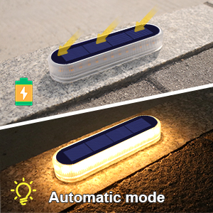 Lot de <span class=keywords><strong>4</strong></span> lampes solaires étanches IP68, lampes solaires LED pour marches, marche automatique marche/arrêt, lampes d'extérieur pour marches, couloir, chemin, porte, <span class=keywords><strong>garage</strong></span> - Product Image 5