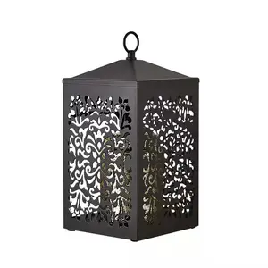 Cottage Candle Warmer Laterne zum Schmelzen von Kerzen auf der Oberseite, Scroll Black Matte Metal Fragrance Candle Light für das Home Office