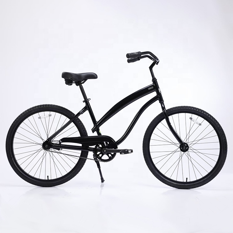 20 inch Cheap price aluminium alloy frame single speed adult bicycle sand use black color beach cruiser bike for sale