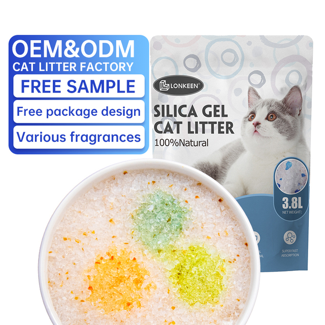 Highly Absorbent Dust Free PH Color Changing Health Care Monitoring Indicator Silica Gel Crystal Cat Litter Sand
