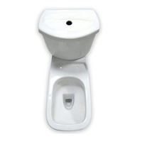 WC intelligent moderne blanc standard à siphon, deux pièces, avec abattant à fermeture douce, ensemble de salle de bain, WC design Wolf, réservoir encastré