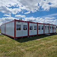 Conteneur d'expédition plat de 40 pieds de haute qualité, maison préfabriquée intelligente à deux chambres et deux étages, conteneur de luxe préfabriqué