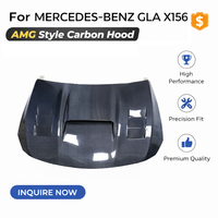 Nouvelle aération de capot en fibre de carbone pour Mercedes-Benz GLA X156 (2014-2020) |   Remplacement du capot avant style AMG |   Compatible OEM |   Vis à tête haute