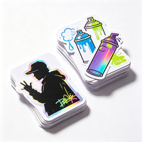 Autocollants de rue graffiti Haoxuan en PVC holographique, motif flèche, lettre abstraite, feuille néon, résistant à l'usure, UV sélectif
