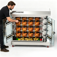 Groothandel Automatische Commerciële Gas Kippenrotisserie Kippenbraadmachine Kebab Grill Machine Kippenoven Te Koop