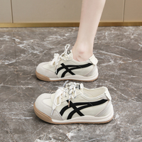 Chaussures décontractées pour femmes, design élégant à double lacet, légères, confortables, semelles souples, antidérapantes, respirantes, automne