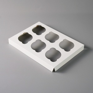 Custom Valentines Clear Cake and Cupcake Holder Box 2/4/6/8/12 Recyclable White Cardboard 350 Gsm <b>Boxes</b> for Cupcakes - Product Image 6