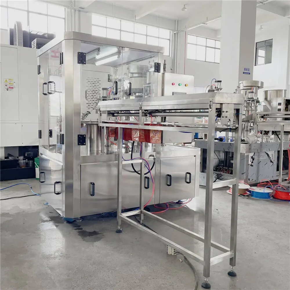 ZLD-2A Rotary automatic standup standing stand up spout pouch mushroom bag filling and capping machine for packing juice yogurt