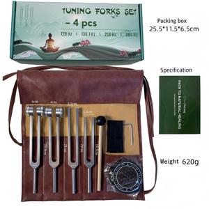ชุดส้อมเสียงบำบัด 128Hz 256Hz 384Hz ความถี่สูง ส้อมเสียงอะลูมิเนียม สำหรับปรับสมดุลจักระ โยคะ การทำสมาธิ การผ่อนคลาย - Product Image 1