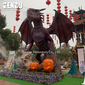 Halloween Animatronic modelo enorme occidental dragón calabaza calavera <span class=keywords><strong>Horror</strong></span> Festival Decoración - Product Image 6