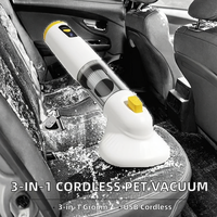 Brosse à poils de chien rechargeable par USB, portable, légère, pour véhicule, aspirateur à poils d'animaux, fonction sèche