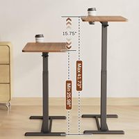 AJUNION Table d'appoint de salon chambre à coucher Table d'ordinateur portable poste de travail mobile ressort mécanique hauteur réglable bureau debout