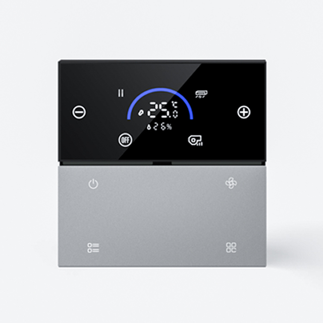 Home/Office Wall Switch KNX Smart Automation System Intelligent Temperature Control Thermostat Grey Push Button Switch