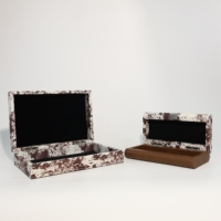 Boîtes à bijoux en cuir modernes et simples, boîte de rangement pour ornements de chambre à coucher ou de salon