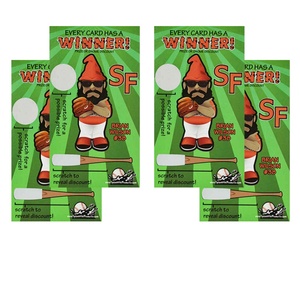 บัตรขูดรางวัลแบบกำหนดเองสำหรับโปรโมชั่น  ออกแบบพิเศษ  นำโชค  ซื้อแล้วได้สิทธิพิเศษ - Product Image 5