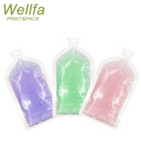 Emballage personnalisé OEM d'usine, impression sur mesure, sachet en forme de bouteille pour boisson énergétique, emballage plastique en forme de pochette