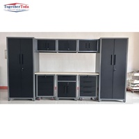 Banc de travail robuste pour atelier, armoire à outils avec tiroirs, armoire de rangement en métal pour garage