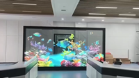 Écran de projection holographique LED HD pour publicité interactive, salons professionnels, utilisation en ascenseur - Affichage numérique couleur haute définition