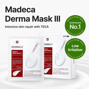 Crema Centella Madeca 50ml + Mascarilla Derma 10 piezas, Fórmula Intensiva Antiarrugas, Blanqueadora, Reafirmante e Hidratante, Set de Cuidado Facial - Product Image 5