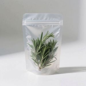 Bolsa de Papel Kraft Blanca con Ventana y Cinta, Reciclada, Personalizada con Estampado Dorado y Serigrafía de Lujo, Resellable, para Alimentos, Venta al Por Mayor - Product Image 3
