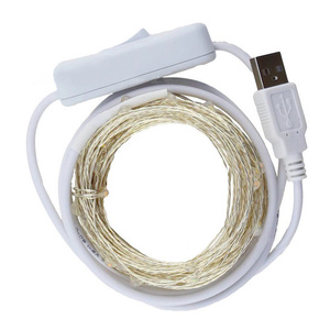 Guirnalda <span class=keywords><strong>de</strong></span> <span class=keywords><strong>luces</strong></span> LED USB <span class=keywords><strong>con</strong></span> alambre <span class=keywords><strong>de</strong></span> cobre, <span class=keywords><strong>luces</strong></span> nocturnas <span class=keywords><strong>de</strong></span> hadas <span class=keywords><strong>de</strong></span> 10m/20m para decoraciones <span class=keywords><strong>de</strong></span> <span class=keywords><strong>guirnaldas</strong></span> navideñas en dormitorio y habitación - Product Image 2