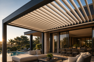 Pergola rétractable intelligente en aluminium de luxe série S RK-S1, abri de terrasse résistant aux intempéries - Product Image 6