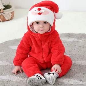 OEM مخصص عيد الميلاد سترة الشتاء الرضع طفل الطفل الملابس رومبير ارتداءها طقم هدايا