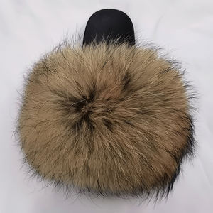 <span class=keywords><strong>NFX</strong></span>-sandalias de piel de mapache y zorro para mujer, chanclas de piel auténtica de colores variados - Product Image 5