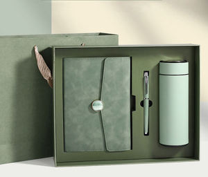 IStapromo Father's Day Business Christmas PU Leather Luxury Notebook Pen Vacuum <b>Cup</b> Corporate Promotional Customization Gift Set - Product Image 2