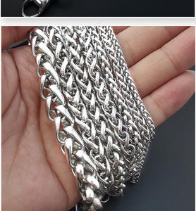 Оптовая продажа, ожерелье из нержавеющей стали с позолоченной пшеничной цепью 18 карат | Ювелирные изделия в стиле хип-хоп (2/3/4/5/6/7/8 мм) - Product Image 6