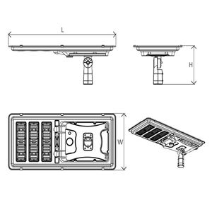 <span class=keywords><strong>Prix</strong></span> des lampadaires solaires LED à capteur de mouvement à commande à distance IP66 pour l'extérieur, les rues urbaines, fabriqués en Chine, garantie 10 ans - Product Image 1
