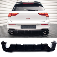 Diffuseur arrière de voiture en ABS noir brillant personnalisé en usine pour VW GOLF MK8 GTI 2020 2021 2022 2023 2024 2025 2026