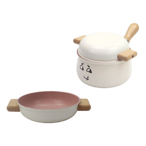 Cute Milk <b>Pot</b> 18cm Non-Stick With Lid For Baby Food And <b>Soup</b> Cooking - Product Image 1