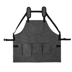 Delantal de lona para herramientas con múltiples bolsillos para electricistas, traje de trabajo, diseño con correa para el hombro, color lodoso - Product Image 4