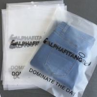Sacs en plastique givré refermables personnalisés avec impression de logo, emballage pour vêtements, t-shirts, sacs en plastique à fermeture éclair