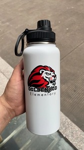 Logotipo personalizado Taza de viaje Botella de agua térmica Frasco de vacío de acero inoxidable Deportes 32oz 40oz Botella de agua de metal aislada con pajita - Product Image 6