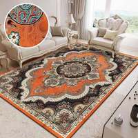 Tapis de salon vintage de style chinois en polyester, lavable à la main, pour chevet, canapé, table basse, chambre à coucher